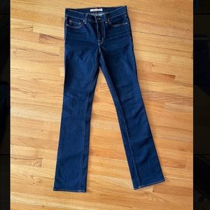 J Brand Mid Rise Straight Leg Jeans (Dark Wash)